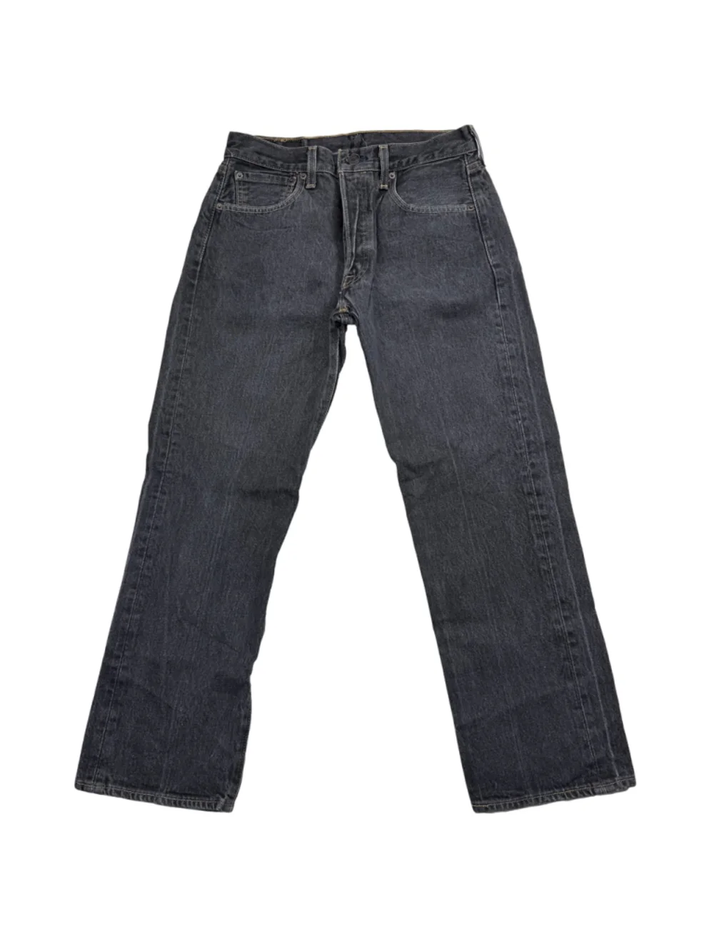 Men's Levi's 501 32x30 Button Fly Straight Leg Jeans Black (Actual‎ 32x28)